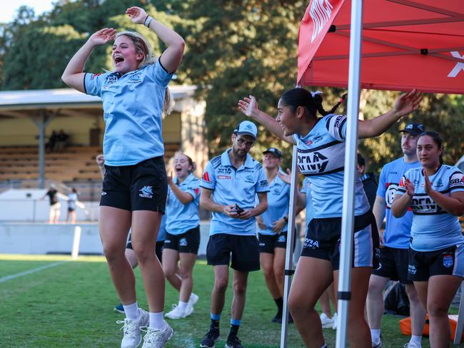 Sharks celebrate the victory. Picture: Adam Wrightson Photography.