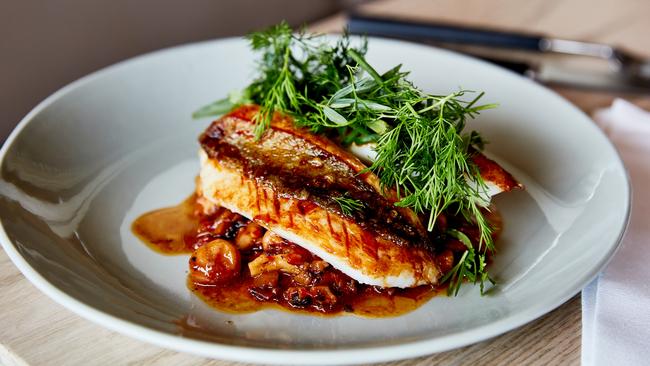 The standout John Dory, teriyaki, mushroom XO at Pt Leo bistro.