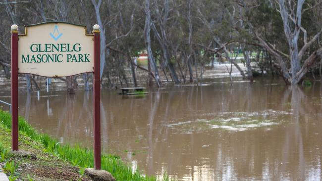 Floodwaters from the Glenelg River have cascaded through Casterton in Victoria’s west. Picture: Debbie Nolte