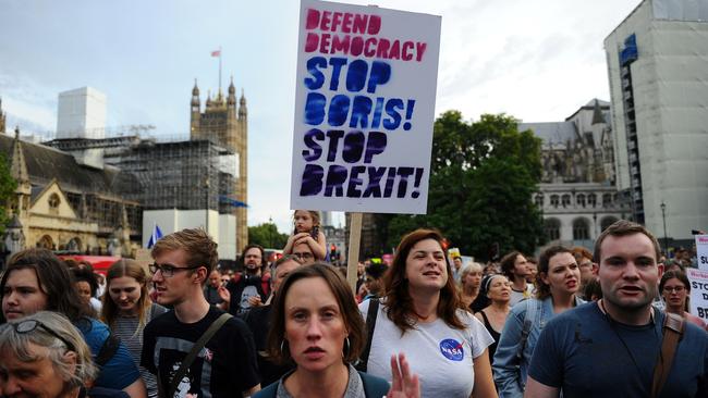 Hundreds of thousands of protesters are planning “civil disobedience” this weekend. Picture: AFP.