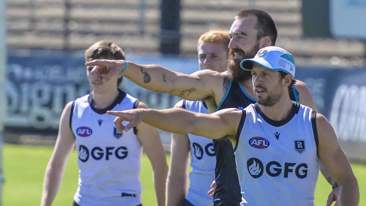 Port Adelaide forward Charlie Dixon is unlikely to play in Round 1. Picture: Roy VanDerVegt