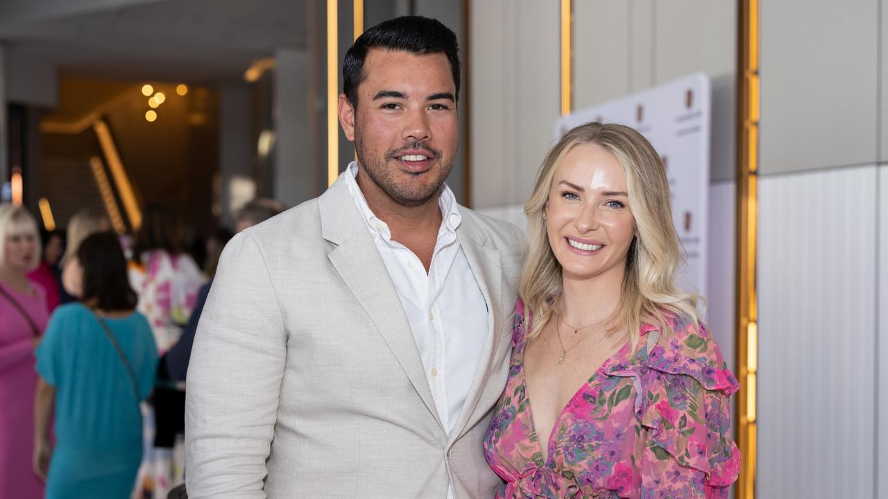 Ty Kudla and Chloe Huish at Fuelled by Fashion Porsche luncheon at the Langham Hotel Gold Coast. Photo: Celeste Humphrey