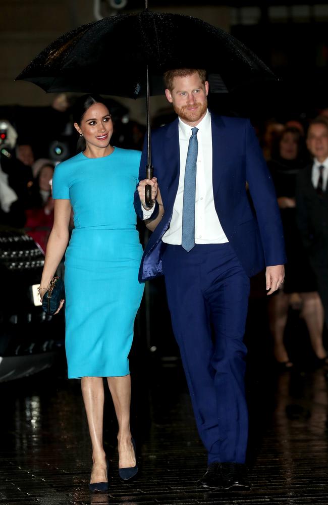 Meghan and Harry were beaming upon their arrival. Picture: Chris Jackson/Getty Images