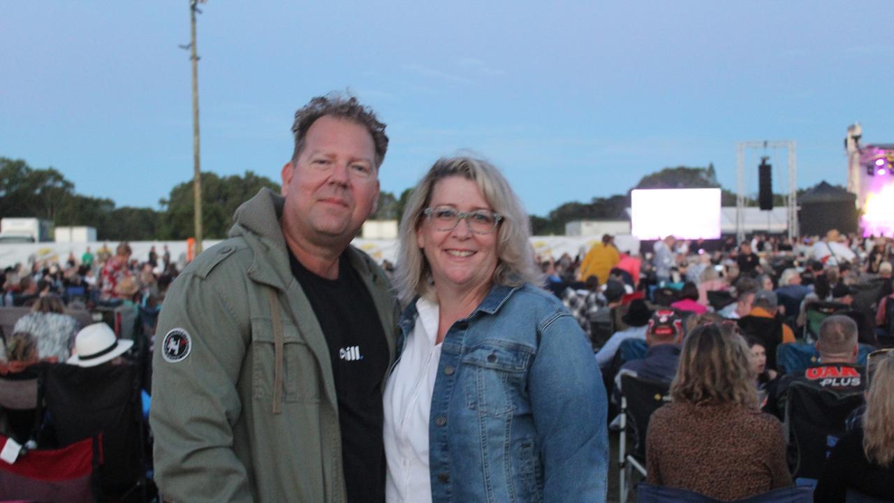 SOUNDS OF ROCK: Jenny and Paul enjoying the festival at Burnett Heads.