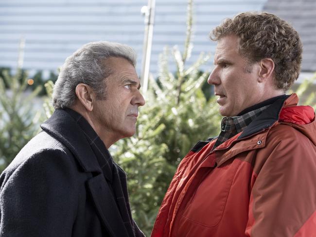 This image released by Paramount Pictures shows Mel Gibson, left, and Will Ferrell in 