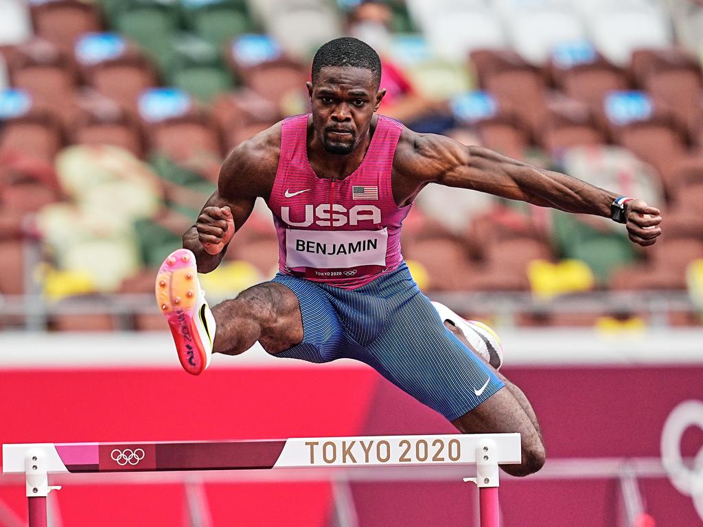 Rai Benjamin was called out. (Photo by Ulrik Pedersen/NurPhoto via Getty Images)