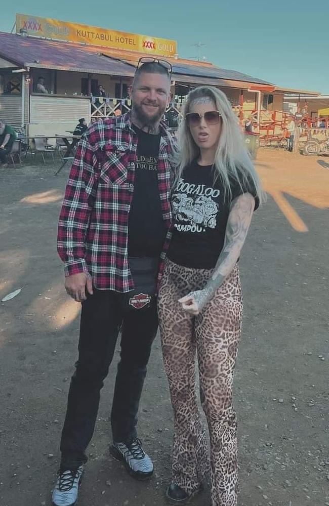 Mackay barber Andrew Grant Folwell and fiance, tattoo shop owner Kate Louise Foxley-Connolly, faced Mackay Magistrates Court together on Tuesday, July 23, 2024. Picture: Facebook