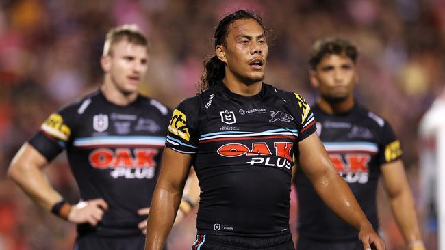 Jarome Luai has been named to make his return from a shoulder injury but will still need to pass further testing this week. Picture: Getty Images.