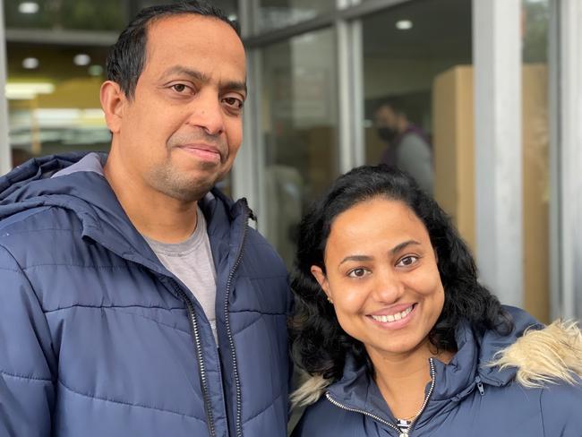 Nurse Shini Thomas, of Narara, and her husband are among the 4 million Australians who have already voted. Picture: Richard Noone