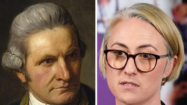 White drivel-age: Victoria's deputy Chief Health Officer copped both barrels from The Mocker after likening Captain Cook to COVID-19.