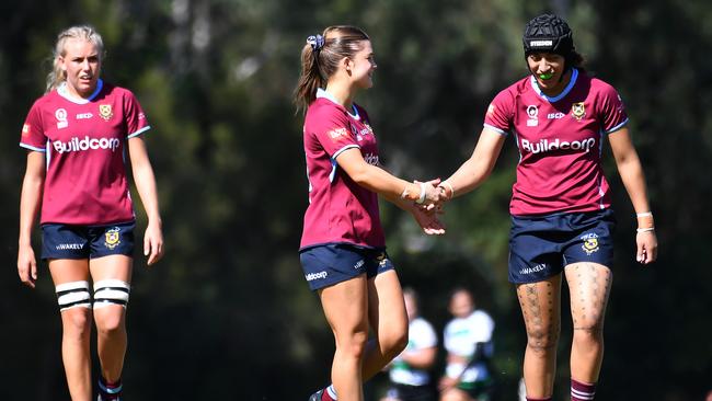 University players Women's club rugby union between Sunnybank and University Saturday May 6, 2023. Picture, John Gass