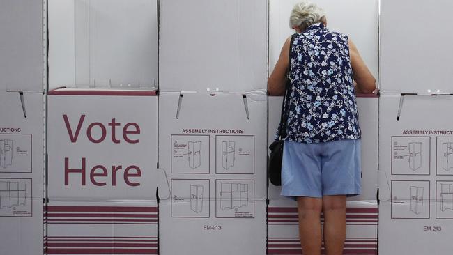 Pre polling ahead of the Queensland state government election on October 31 has begun, with polling booths in two locations in Cairns. Local constituents cast their vote at the polling booth at the Cairns Showgrounds. PICTURE: BRENDAN RADKE