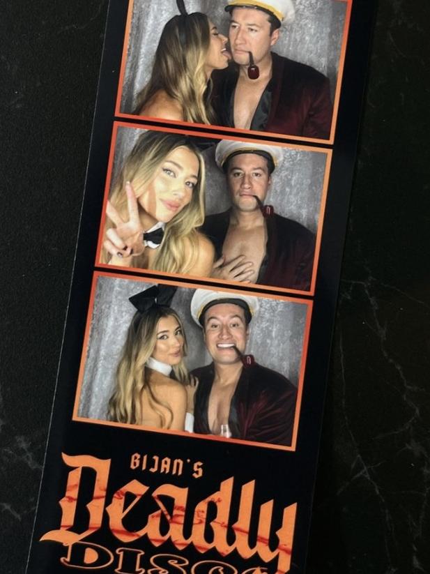 Tess Shanahan and Shaun Wilson at the photo booth. Picture: Instagram/TessShanahan