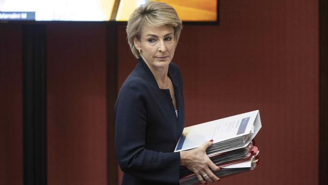 Michaelia Cash during question time in Parliament House in Canberra on Wednesday. Picture: Gary Ramage