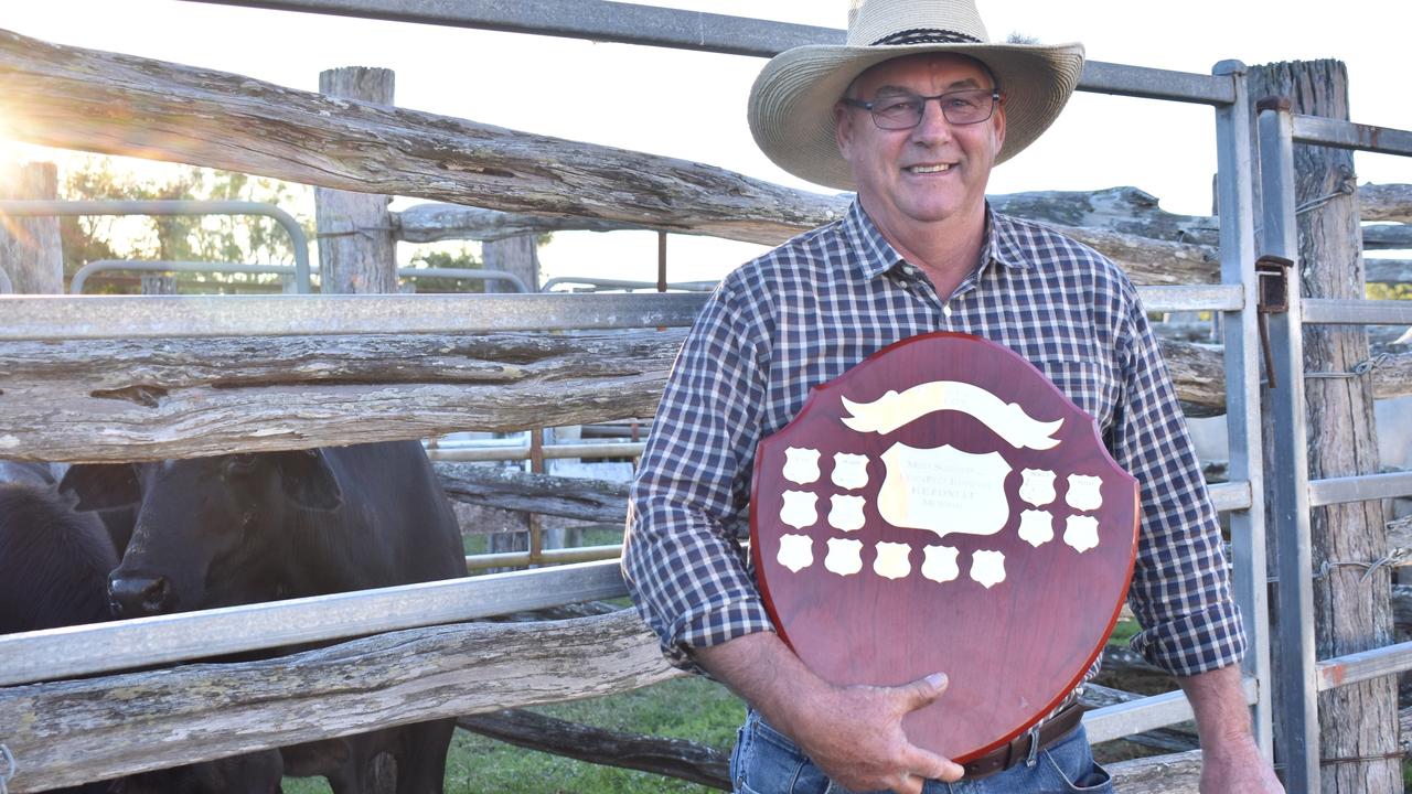 Marvin Deicke of Collingvale Station, north of Proserpine, won Most Successful Exhibitor and Champion Bullock with his Brangus (Brahman Angus cross) cattle. It’s the 11th time Marvin’s taken home the Foxlee Memorial Trophy for the exhibitor with the most points overall.