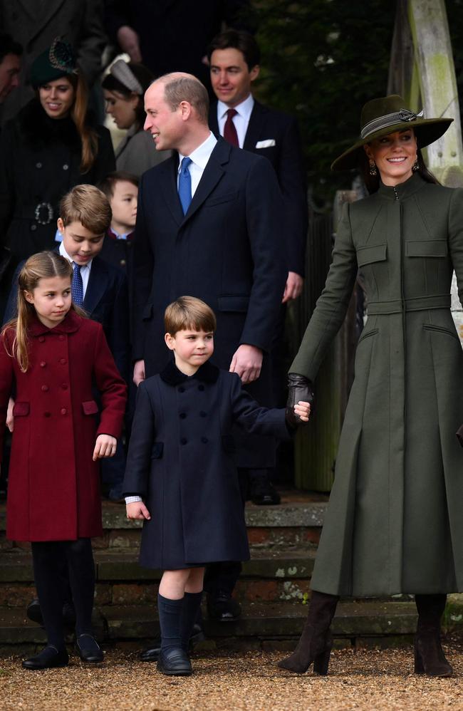 Prince William and his family will be front and centre at Sandringham this Christmas. Picture: AFP