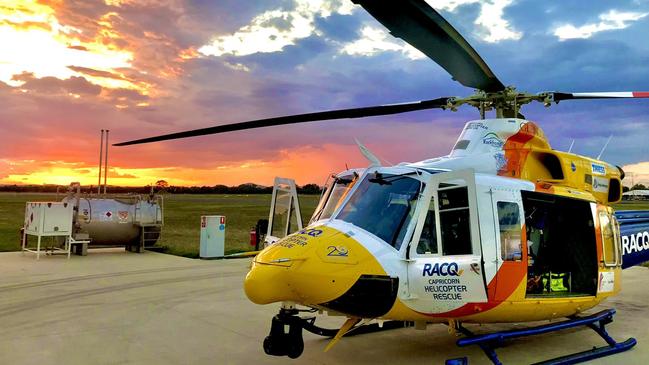 A man was flown from Middlemount to Rockhampton after suffering a suspected stroke.