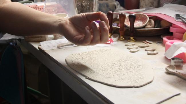 ARTISTIC FORCE: Lismore multimedia artist Indra Dhanusha is renown for her gorgeous, stylish and often quirky bespoke ceramic jewellery which she creates by hand in her studio , Photo: Alison Paterson