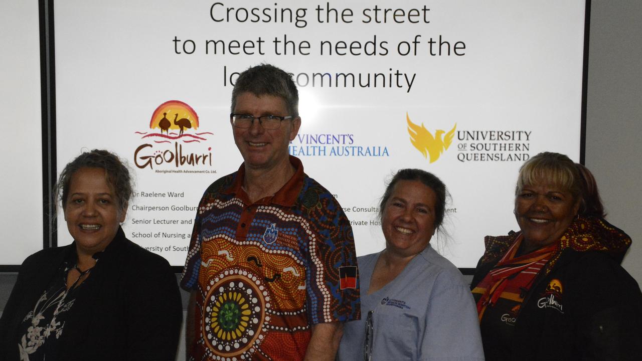 Dr Raelene Ward, Dr Mark Copland, Kim Kaim and Lizzie Adams have been leading a joint effort in training Aboriginal Health Workers to provide chronic wound care to First Nations communities in the Darling Downs.