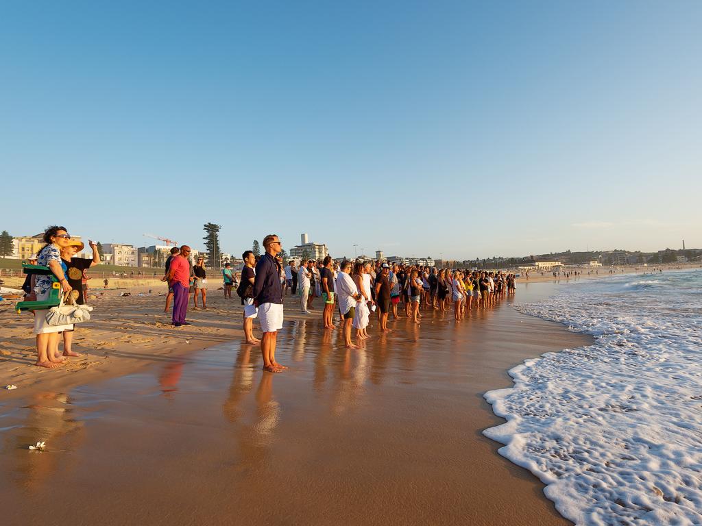 Annalise Braakensiek Memorial held at Bondi Beach around 6am Wednesday January 16 Image Picture: Monique Harmer