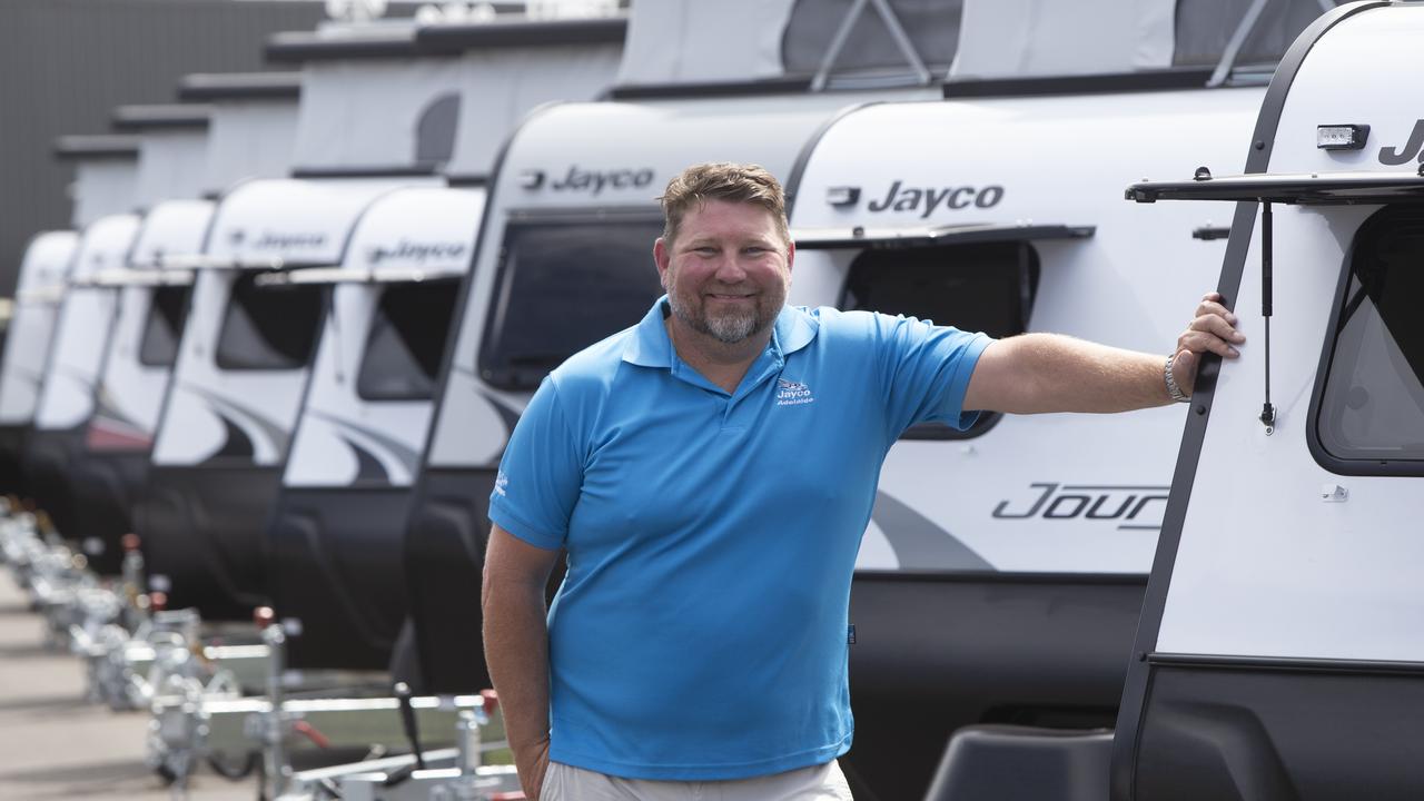 Jayco Adelaide CEO Matt Slee at the new dealership. Picture: Brett Hartwig