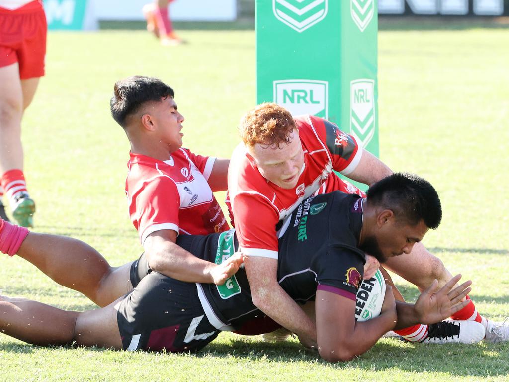 Marsden 8. Lance Fualema, Palm beach Currumbin SHS v Marsden SHS, Wynnum Manly Leagues Club. Picture: Liam Kidston