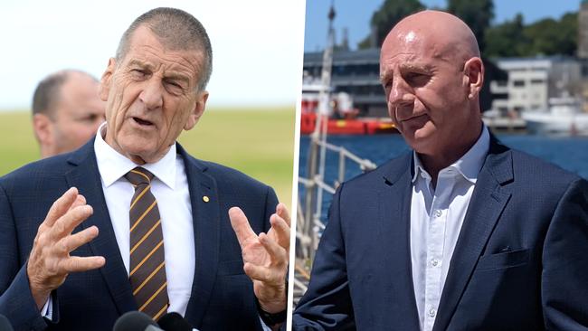 Hawthorn president Jeff Kennett and Tasmanian premier Peter Gutwein won’t catch up next week.