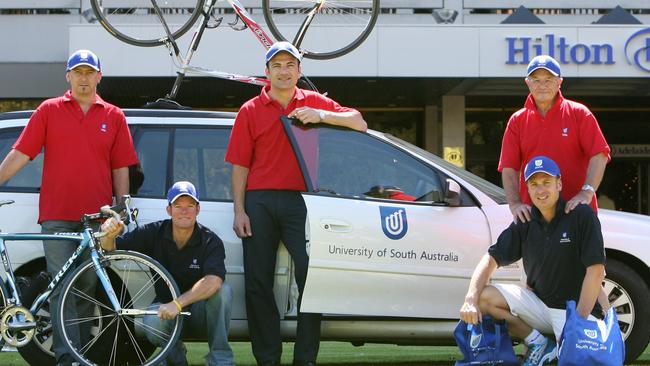 Members of UniSA’s staff (from left) Michael Winter, Steve Nash, Michele Primaro, Patrick Jonker and Malcolm Morris in 2005.