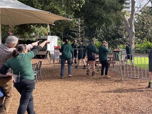 Zoo-goers had to be evacuated from parts of Perth Zoo on Tuesday following the silvery gibbon's escape. Picture: Bell Tower Times.