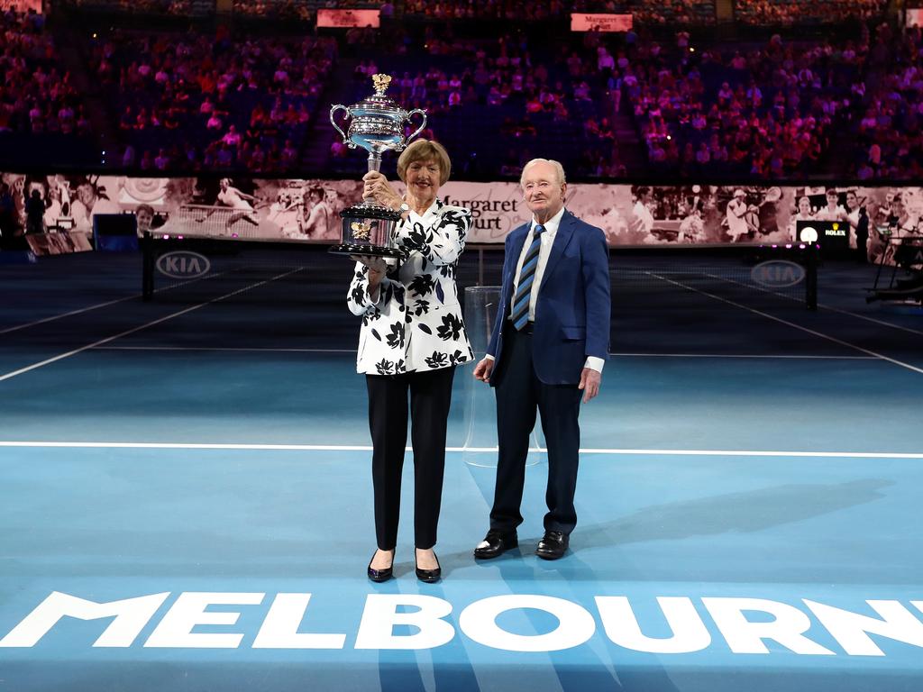 Margaret Court with Rod Laver.