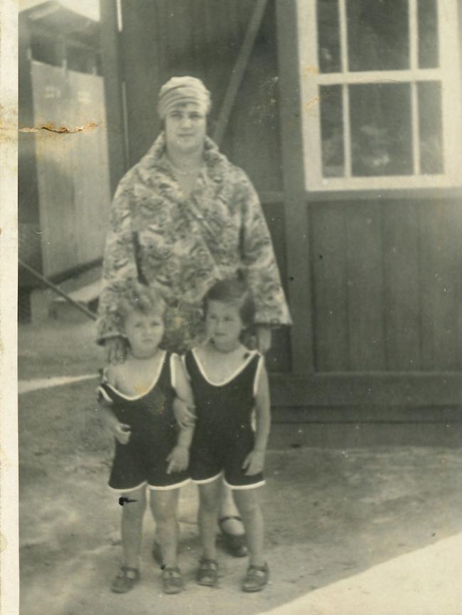 Olga Horak (left) with her mother Piroska and sister Judith. Both of whom were murdered by the Nazis. Picture: Sydney Jewish Museum