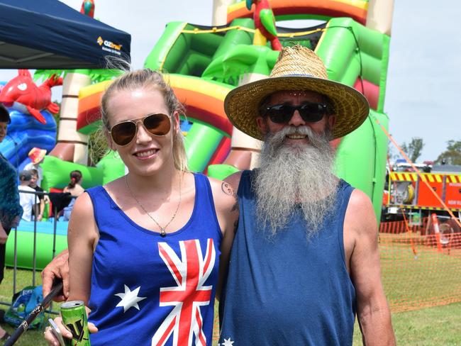 Taok Borserini (L) and Greg Everest (R), both from Woodburn, at the Richmond Valley Council Australia Day events in 2017.