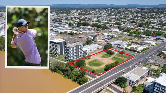 Adam Scott is selling his block of land at 42-48 Victoria Parade, Rockhampton.