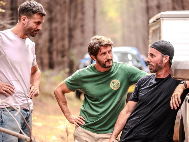 Beau Ryan, Jonathan LaPaglia and Blair Joscelyne in Top Gear Australia.