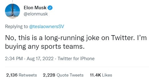 Elon Musk isn't buying Man U