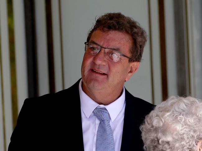 Northern beaches man Simon Robert Tiffen leaves the Downing Centre court building in February 2021. Picture: Toby Zerna