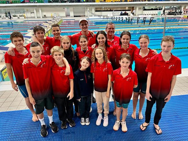 Alstonville Swimming Club competitors in the Country Short Course Championships at Sdney Olympic Park Aquatic Centre.