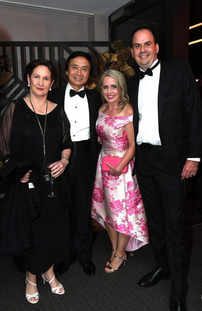 Mary McKendry and Li Cunxin attended Friday’s Gambaro Moet and Chandon Ball alongside Kate Jones and Paul Cronin. (AAP image, John Gass)