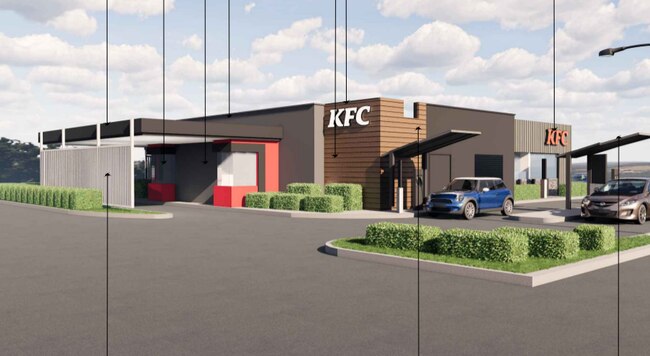 A second artist impression showing how the revamped KFC restaurant in East Dubbo could look. Picture: BD Architecture Interiors