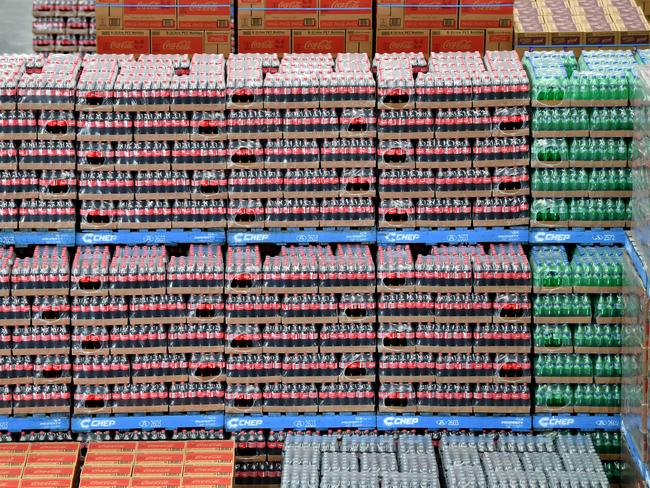 Coca Cola Amatil produced products are seen at Coca Cola AmatilÃÂ¢Ãâ¬Ãâ¢s new bottling and warehouse facility at Richlands in Brisbane, Tuesday, October 2, 2018. Coca Cola AmatilÃÂ¢Ãâ¬Ãâ¢s has spent $165 million on the bottling and warehouse facility to make it the companyÃÂ¢Ãâ¬Ãâ¢s largest in Australia.  (AAP Image/Darren England) NO ARCHIVING