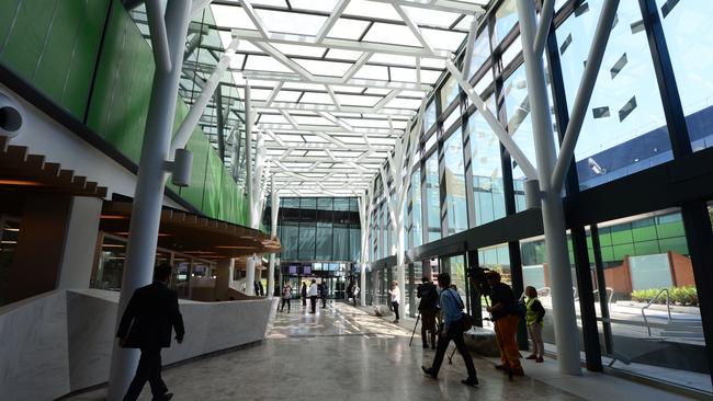 One of the hallways at the new Royal Adelaide Hospital. Picture: Tricia Watkinson