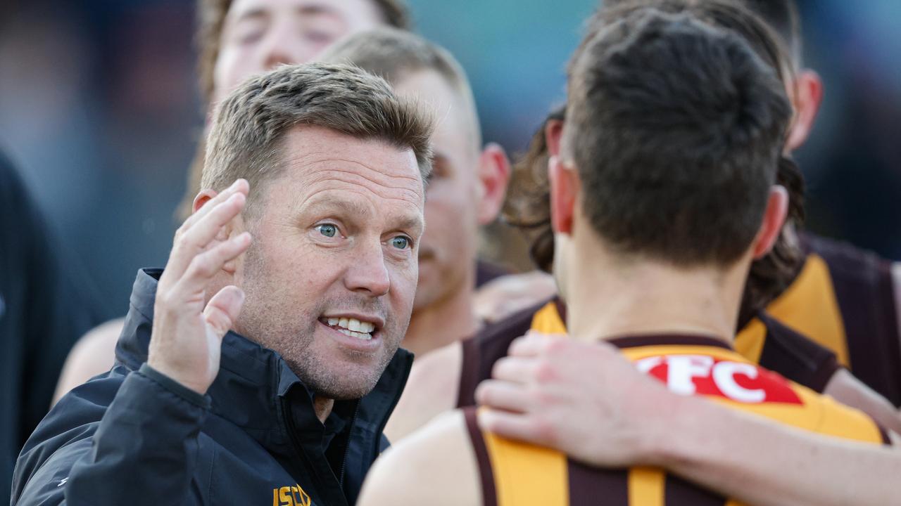 Hawthorn coach Sam Mitchell is looking like a genius. (Photo by Dylan Burns/AFL Photos via Getty Images)