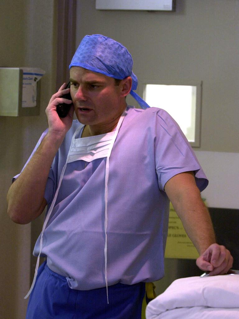 Dr Tim Steel, before surgery at St Vincent's Hospital in 2005.