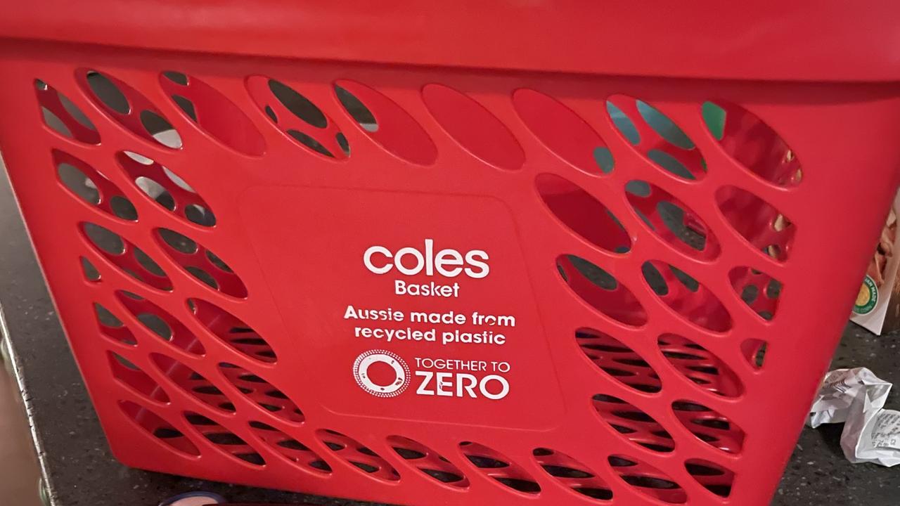 Blair’s followers campaigned with Coles to let her keep the basket. Picture: Facebook