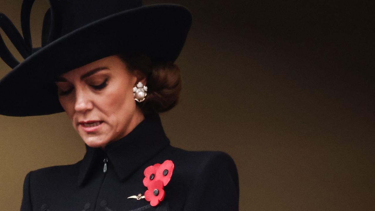 A sombre Catherine. Picture: Henry Nicholls/AFP