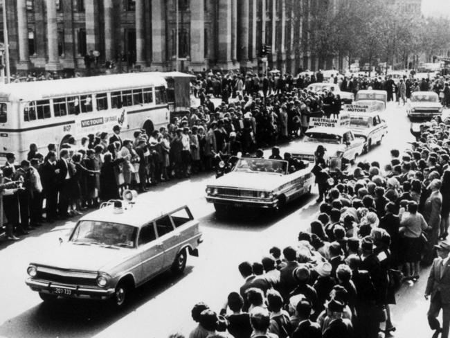 Popular group ... The Beatles touring Adelaide in 1964.