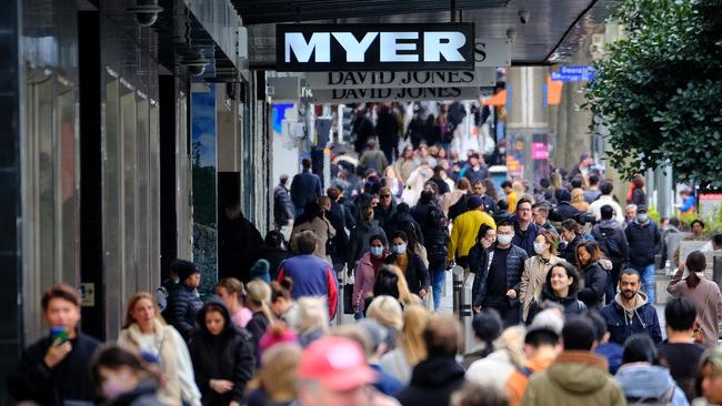 Consumer confidence has wilted under the weight of cost of living pressures and the Reserve Bank’s aggressive rate hikes. Picture: NCA NewsWire / Luis Enrique Ascui