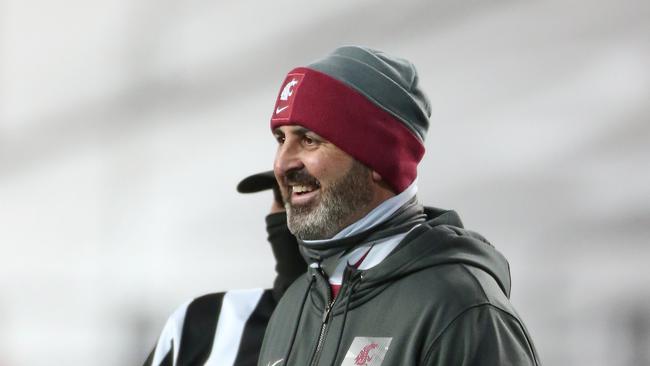 Washington State coach Nick Rolovich has been sacked for refusing to get vaccinated. (Photo by William Mancebo/Getty Images)