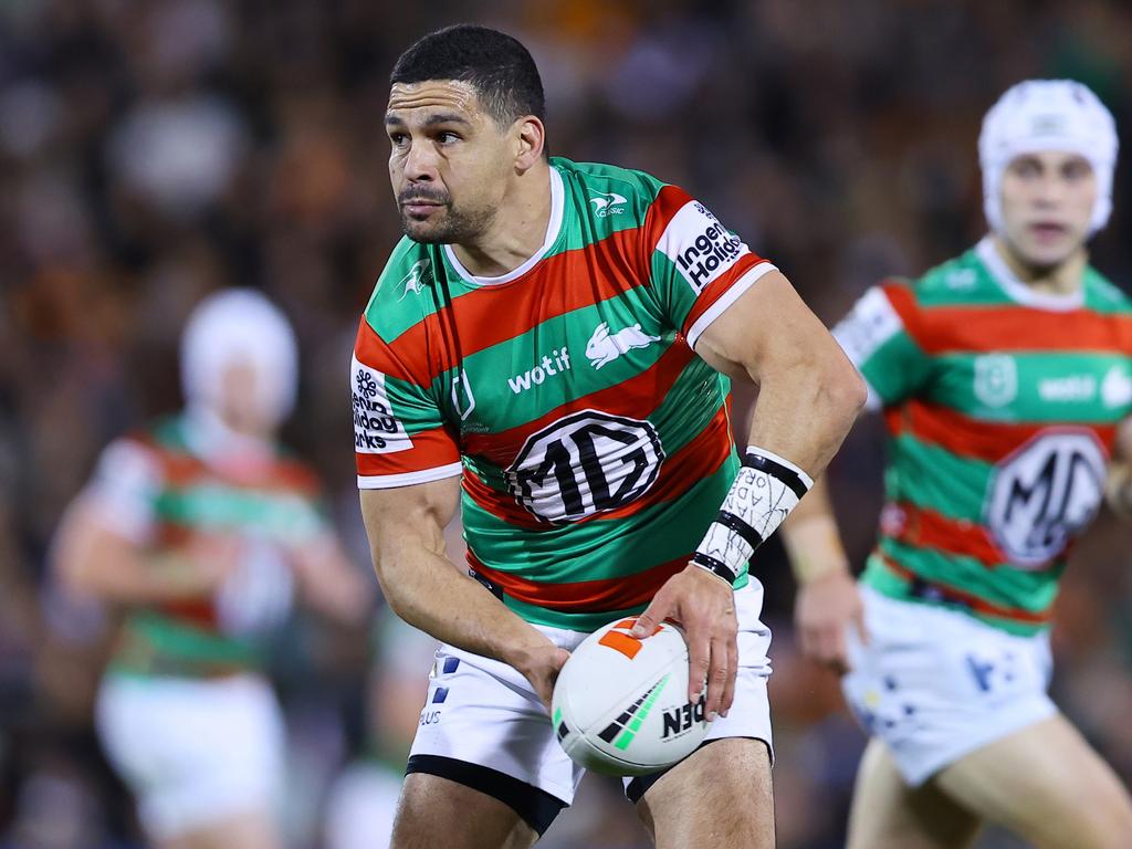 Rabbitohs star Cody Walker has struggled with injury in recent years and is unsigned beyond 2025. Picture: Getty Images