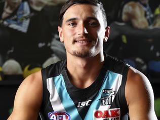 AFL Rising Star - Port Adelaide, Sam Powell-Pepper in the gym at Alberton Oval. Picture Sarah Reed